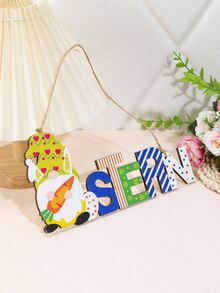 1pc Easter Gonk & Letter Design Wall Hanging - Multicolor - View 2