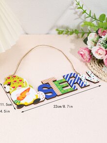1pc Easter Gonk & Letter Design Wall Hanging - Multicolor - View 4