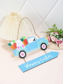 1pc Easter Car Design Wall Hanging - Multicolor - View 2