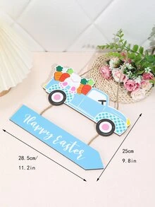 1pc Easter Car Design Wall Hanging - Multicolor - View 4