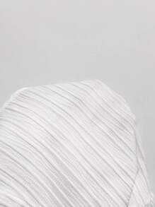 Breezaya Tie Backless Ruffle Trim Peplum Blouse - White - View 7