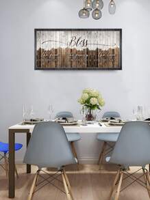 1pc Letter Graphic Unframed Painting - Multicolor - View 1