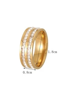 Nhẫn Trang Trí Đá Cubic Zirconia - Vàng - Xem 3
