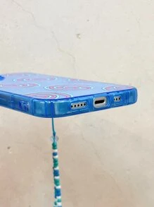 带手机吊饰螺旋印花手机壳带挂绳 - 彩色 - 查看 3