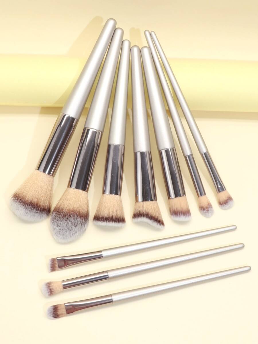 10pcs Makeup Brush Set,Brush Set,Makeup Brush Kit,Make Up Brush Set,Make Up Set Complete,Makeup Brush Set,Complete Makeup Kit,Brush Kit,Brushes Makeup Set,Makeup Gift Set,Set - Champagne - View 1