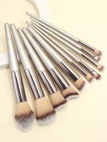 10pcs Makeup Brush Set,Brush Set,Makeup Brush Kit,Make Up Brush Set,Make Up Set Complete,Makeup Brush Set,Complete Makeup Kit,Brush Kit,Brushes Makeup Set,Makeup Gift Set,Set - Champagne - View 2