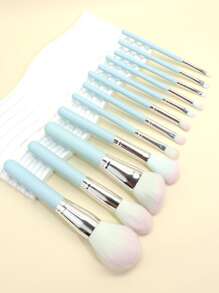 12pcs Makeup Brush Set,Brush Set,Makeup Brush Kit,Make Up Brush Set,Make Up Set Complete,Makeup Brush Set,Complete Makeup Kit,Brush Kit,Brushes Makeup Set,Makeup Gift Set - Blue - View 2