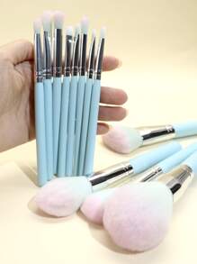 12pcs Makeup Brush Set,Brush Set,Makeup Brush Kit,Make Up Brush Set,Make Up Set Complete,Makeup Brush Set,Complete Makeup Kit,Brush Kit,Brushes Makeup Set,Makeup Gift Set - Blue - View 5