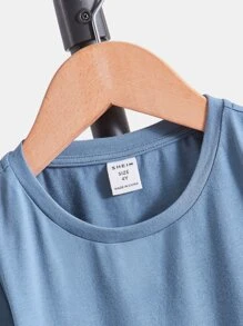SHEIN Tricou cu litere petice și pantaloni de sport cu cusături
