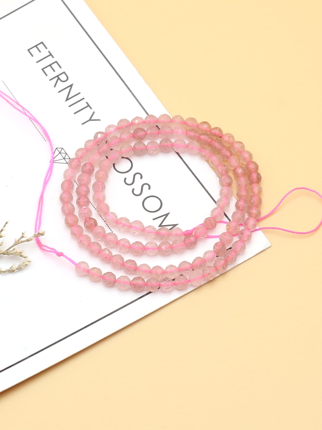 1 hebra Accesorio de joya DIY cuenta - Rosa vieja - Ver 1