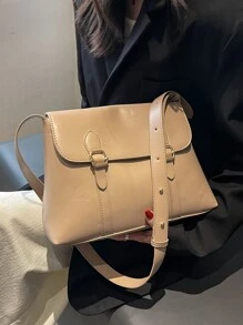 Túi vai Khóa màu trơn Có thể điều chỉnh được Sẵn sàng không giớ tính - Màu Khaki - Xem 6