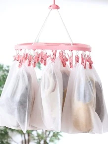 20 piezas Bolsa de almacenaje de zapatos con diseño de cordón - Blanco - Ver 3