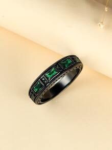 Cubic Zirconia Decor Ring - Multicolor - View 3