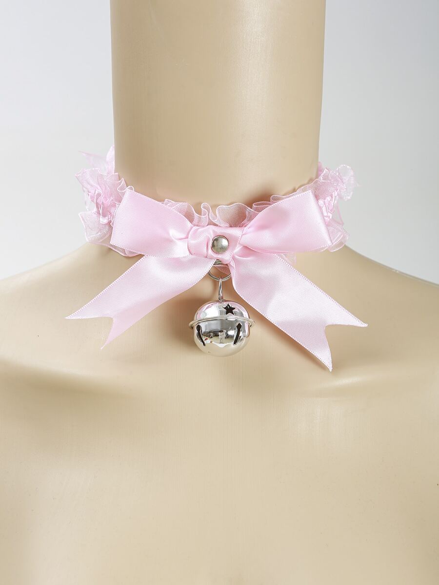 1 Vòng Cổ Choker Phong Cách Gothic Gợi Cảm & Thời Trang Cho Tiệc Hộp Đêm - Hồng - Xem 1