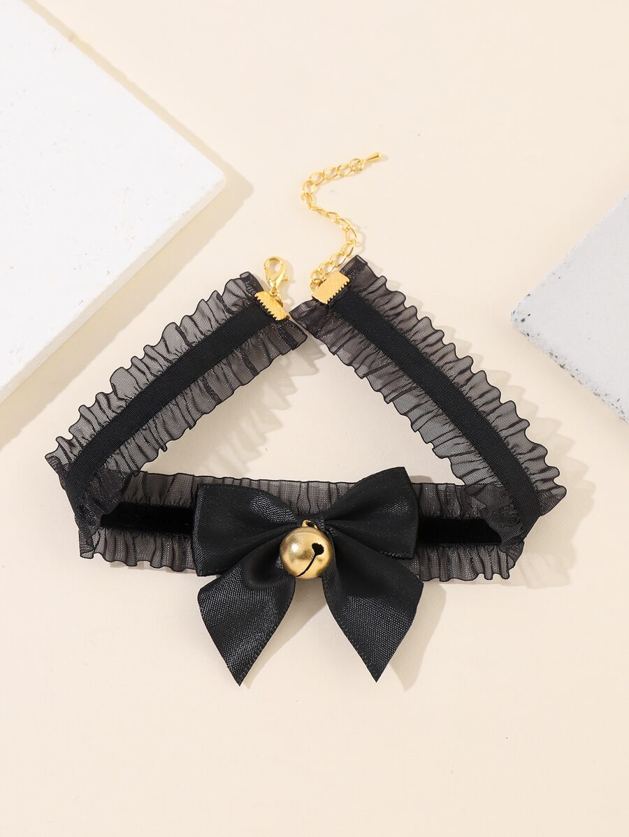 Bell & Bow Decor Choker - Multicolor - View 1