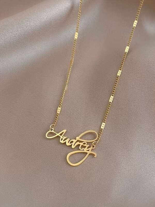 Letter Charm Necklace SHEIN USA