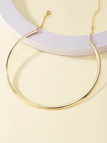 1pc Personalized Fashionable Versatile Exaggerated Collar Necklace - Yellow Gold - View 2