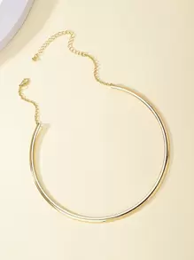 1pc Personalized Fashionable Versatile Exaggerated Collar Necklace - Yellow Gold - View 4
