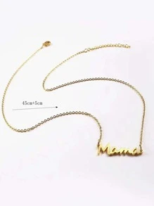 Collar con diseño de letra - Amarillo Oro - Ver 3