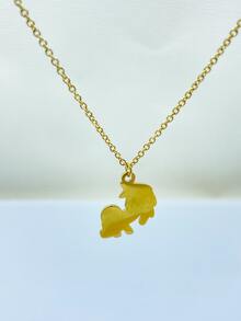 Horse Charm Necklace - Yellow Gold - View 2