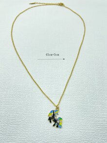 Horse Charm Necklace - Yellow Gold - View 4
