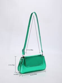 Neon Green Flap Bag - Green - View 3