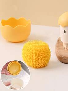 1pc Cartoon Design Random Pot Cleaning Brush - Multicolor - View 5