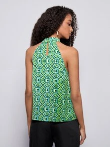 Maija Top halter con estampado ropa de trabajo - Multicolor - Ver 7