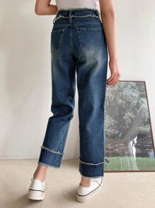 FRIFUL Women's Straight Leg Jeans - Dark Wash - View 7