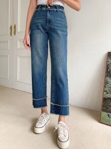 FRIFUL Women's Straight Leg Jeans - Dark Wash - View 8