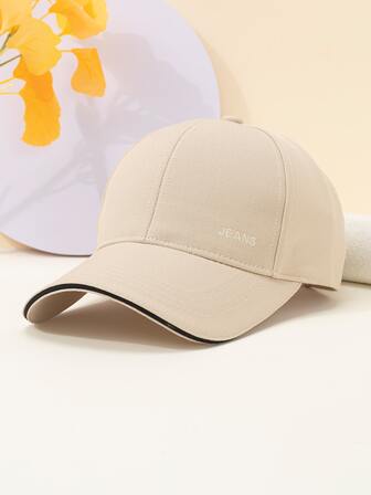 Hombres 1 pieza Gorra de béisbol con bordado de letra protección solar de moda para diariamente