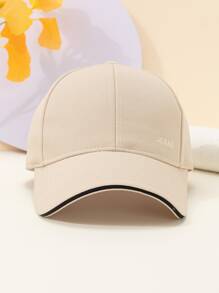1入組男士字母刺繡防曬時尚棒球帽適合日常生活 - 米色 - 查看 2