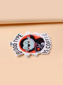 Typhoonic 1 pieza Pegatina para portátil con estampado de dibujos animados - Multicolor - Ver 4