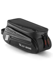 WEST BIKING 1pc Letter Graphic Bike Bag - Black - View 5