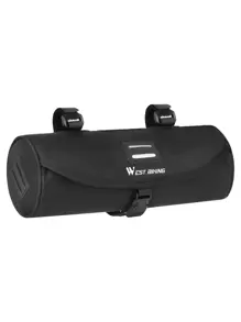 WEST BIKING 1pc Letter Graphic Bike Bag - Black - View 1