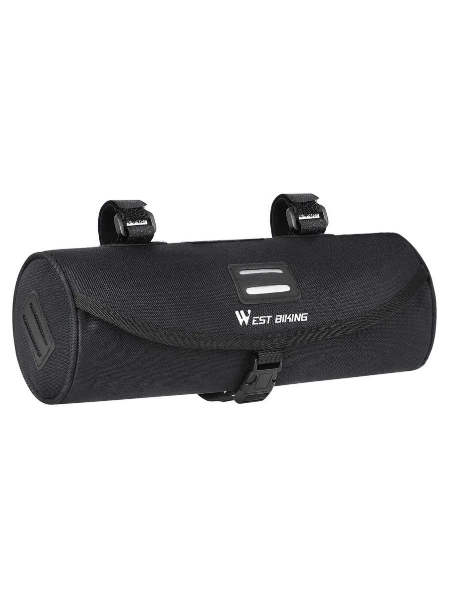 WEST BIKING 1pc Letter Graphic Bike Bag - Black - View 1