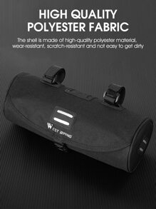 WEST BIKING 1pc Letter Graphic Bike Bag - Black - View 3