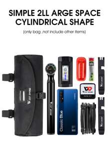 WEST BIKING 1pc Letter Graphic Bike Bag - Black - View 5