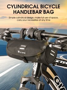 WEST BIKING 1pc Letter Graphic Bike Bag - Black - View 7