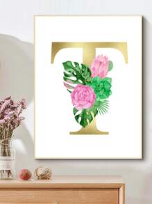 Floral & Letter Graphic DIY Diamond Painting Without Frame - Multicolor - View 2