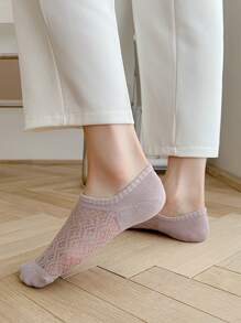 5pairs Hollow Out Invisible Socks - Multicolor - View 5