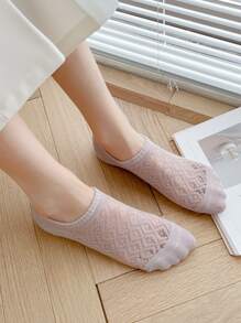 5pairs Hollow Out Invisible Socks - Multicolor - View 6