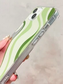 Striped Pattern Mirror Phone Case - Multicolor - View 4