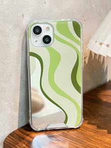 Striped Pattern Mirror Phone Case - Multicolor - View 5