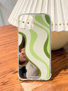 Striped Pattern Mirror Phone Case - Multicolor - View 6