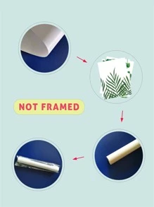 3pcs Tropical Print Unframed Painting - Multicolor - View 3