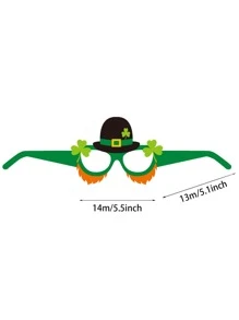 6pcs St. Patrick's Day Clover & Hat Design Party Glasses - Multicolor - View 2