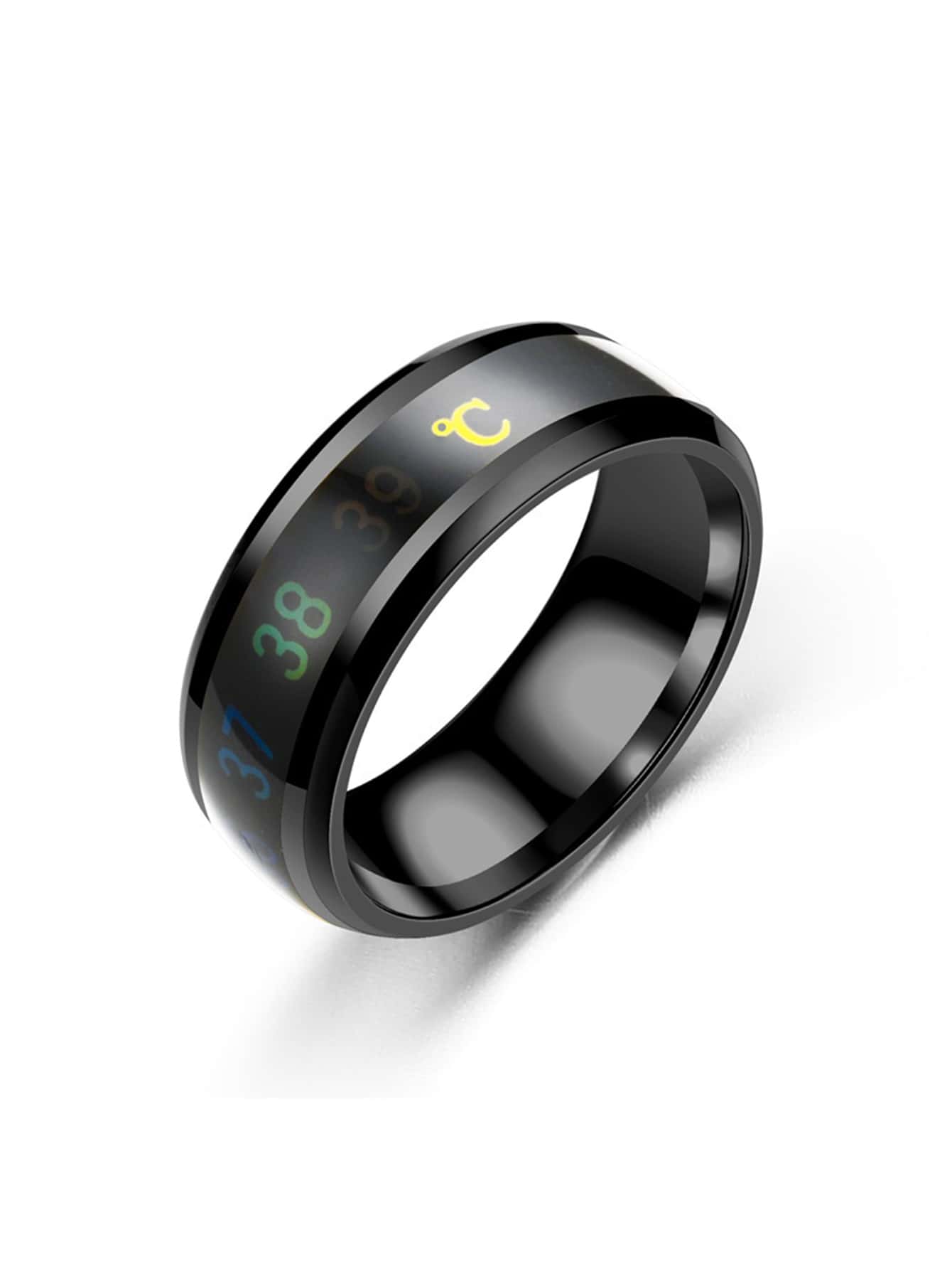Men Temperature Graphic Ring - Black - View 1