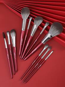 11 piezas Juego de brochas de maquillaje, Juego de brochas, Kit de brochas de maquillaje, Juego de brochas de maquillaje, Juego de maquillaje completo, Juego de brochas de maquillaje, Kit de maquillaje completo, Juego de brochas, Juego de brochas de maquillaje, Juego de regalo de maquillaje, Juego - Rojo - Ver 1
