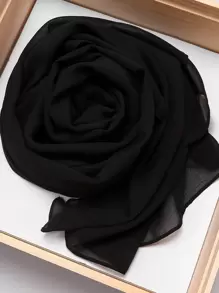 1 Stück Weicher stilvoller einfarbiger Chiffon Schal für Frauen Hijab für alle Jahreszeiten Outdoor